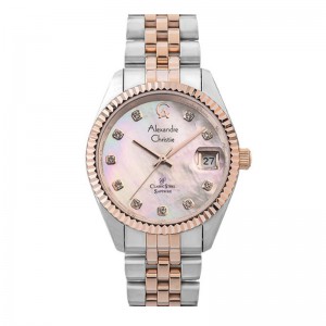 Alexandre Christie AC 5013 Silver Full Rosegold Oyster Man MDBTRMD